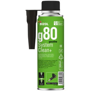 قوطی انژکتور شور و تمیزکننده انژکتور بیزول Bizol System Clean+ G80 حجم 300 میلیلیتر