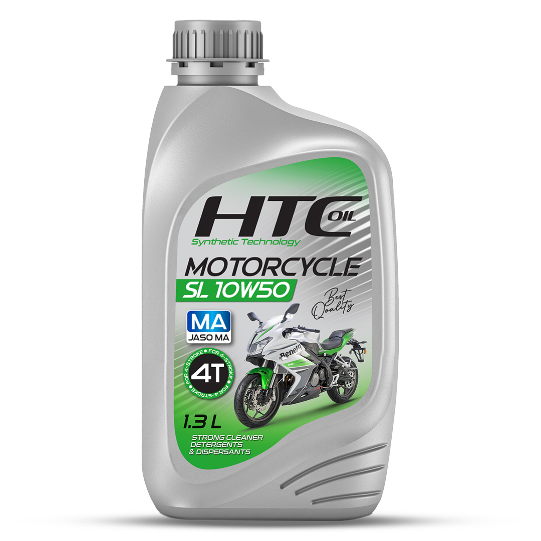 روغن موتور سیکلت HTC گرید 10w50 SL حجم 1/3 لیتر